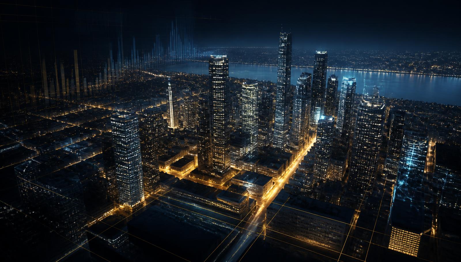 Digital city skyline representing the NBCL business game